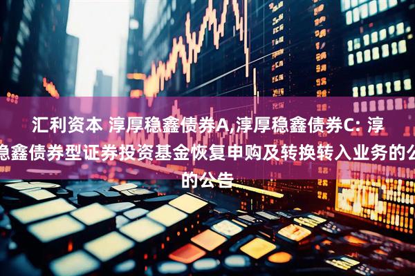 汇利资本 淳厚稳鑫债券A,淳厚稳鑫债券C: 淳厚稳鑫债券型证券投资基金恢复申购及转换转入业务的公告